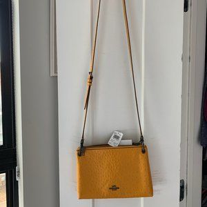 Coach Mustard Yellow Ostrich Crossbody Bag